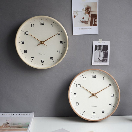 Scandinavian Wall Clock with Natural Wood Finish - Home by Lorena