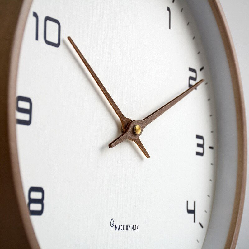Scandinavian Wall Clock with Natural Wood Finish - Home by Lorena