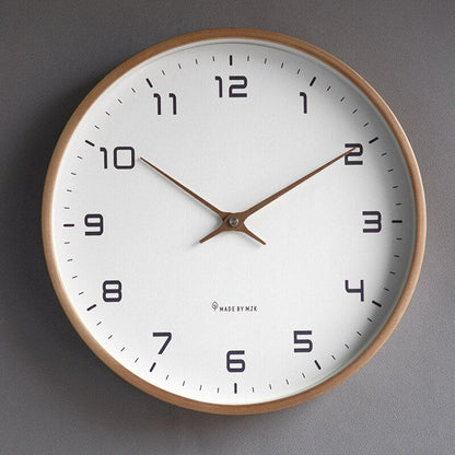 Scandinavian Wall Clock with Natural Wood Finish - Home by Lorena