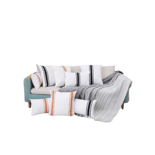 Set of 2 Waterproof Cushion Covers with Subtle Stripe Pattern - Home by Lorena
