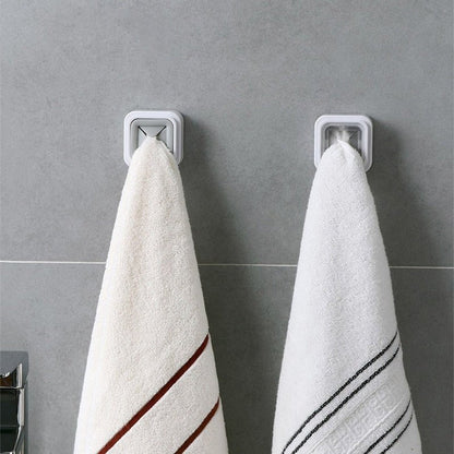 Square Towel Clip with Adhesive Back, White Base - Home by Lorena