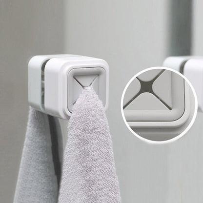 Square Towel Clip with Adhesive Back, White Base - Home by Lorena
