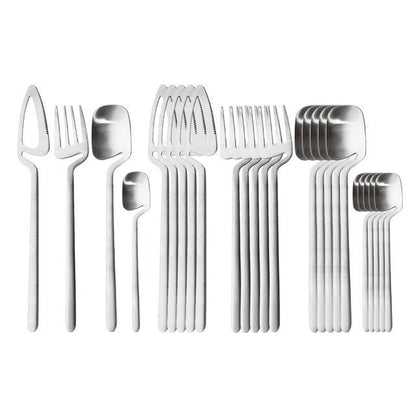 Stainless Steel Cutlery Set, 24 - Piece, Matt Finish - Home by Lorena