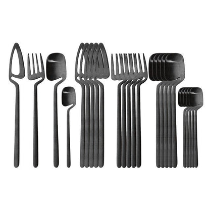 Stainless Steel Cutlery Set, 24 - Piece, Matt Finish - Home by Lorena