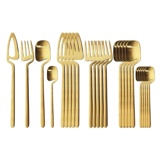 Stainless Steel Cutlery Set, 24 - Piece, Matt Finish - Home by Lorena