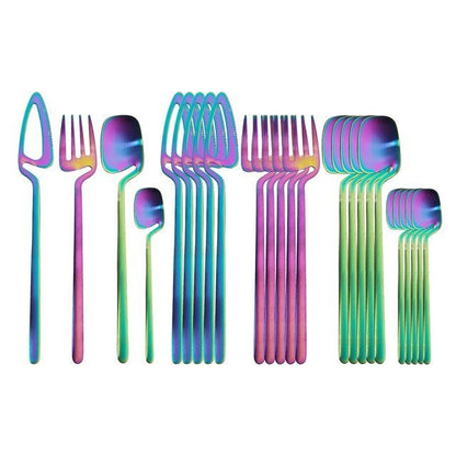 Stainless Steel Cutlery Set, 24 - Piece, Matt Finish - Home by Lorena