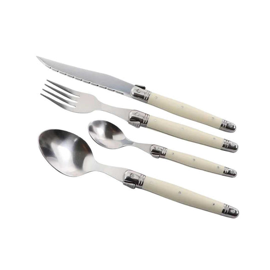 Stainless Steel Cutlery Set with Ivory Handles - Home by Lorena