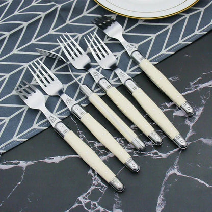 Stainless Steel Cutlery Set with Ivory Handles - Home by Lorena