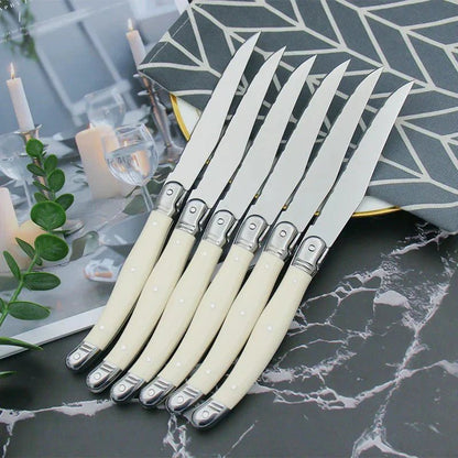 Stainless Steel Cutlery Set with Ivory Handles - Home by Lorena
