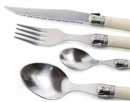Stainless Steel Cutlery Set with Ivory Handles - Home by Lorena