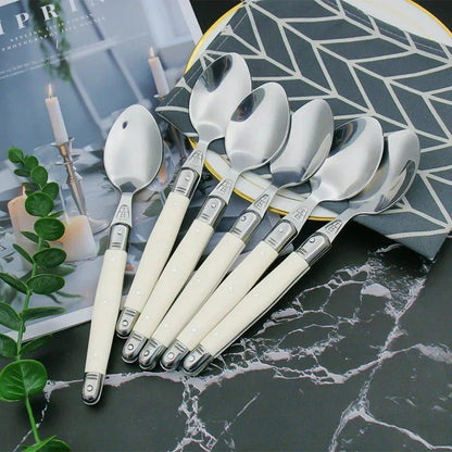 Stainless Steel Cutlery Set with Ivory Handles - Home by Lorena