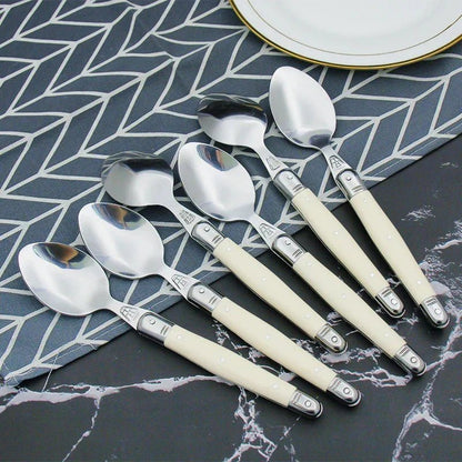 Stainless Steel Cutlery Set with Ivory Handles - Home by Lorena