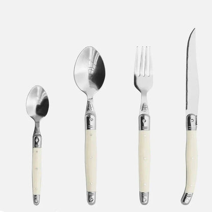 Stainless Steel Cutlery Set with Ivory Handles - Home by Lorena
