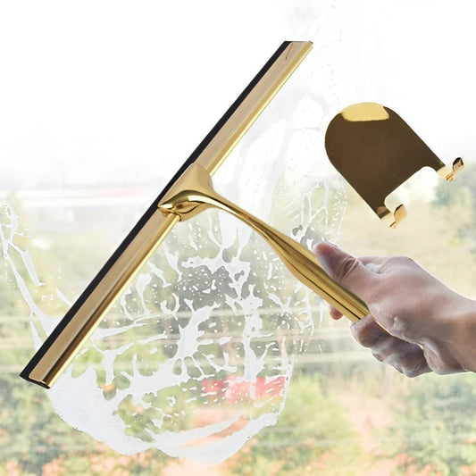 Stainless Steel Shower Squeegee with Gold Finish - Home by Lorena