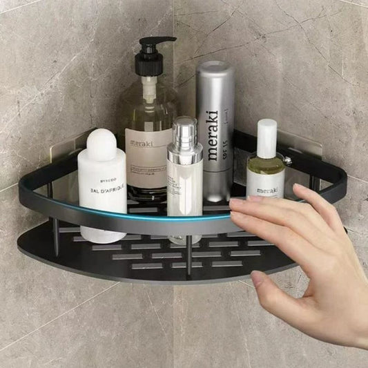 Wall - Mounted Aluminium Shower Shelf with Matte Black Finish - Home by Lorena