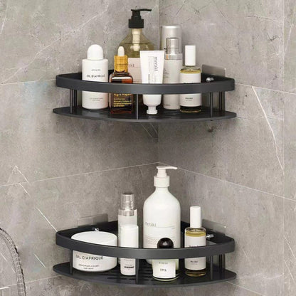 Wall - Mounted Aluminium Shower Shelf with Matte Black Finish - Home by Lorena