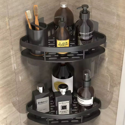 Wall - Mounted Aluminium Shower Shelf with Matte Black Finish - Home by Lorena