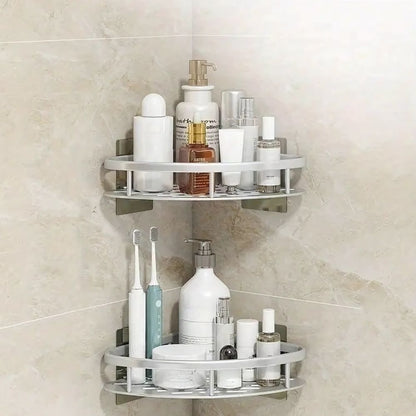 Wall - Mounted Aluminium Shower Shelf with Matte Black Finish - Home by Lorena