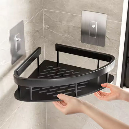 Wall - Mounted Aluminium Shower Shelf with Matte Black Finish - Home by Lorena