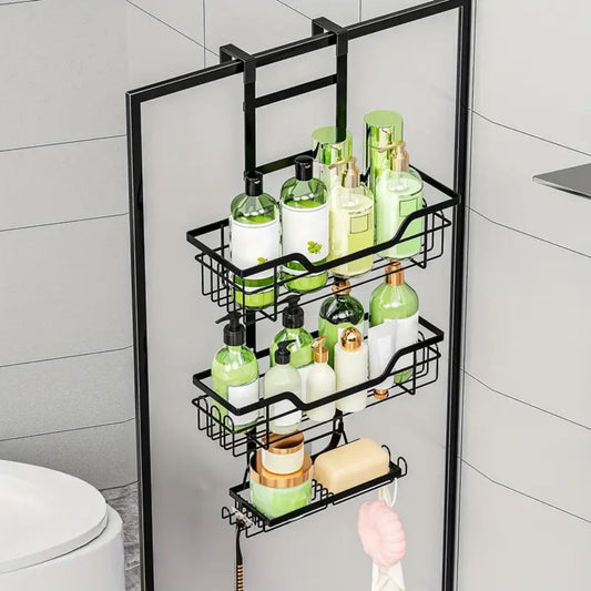 Wall - Mounted Bathroom Accessory Rack, Steel with Open Shelves - Home by Lorena