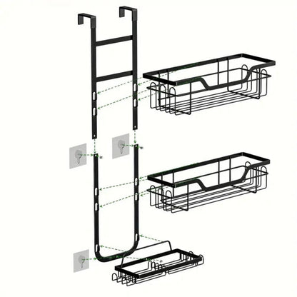 Wall - Mounted Bathroom Accessory Rack, Steel with Open Shelves - Home by Lorena
