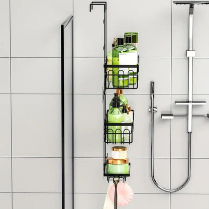Wall - Mounted Bathroom Accessory Rack, Steel with Open Shelves - Home by Lorena