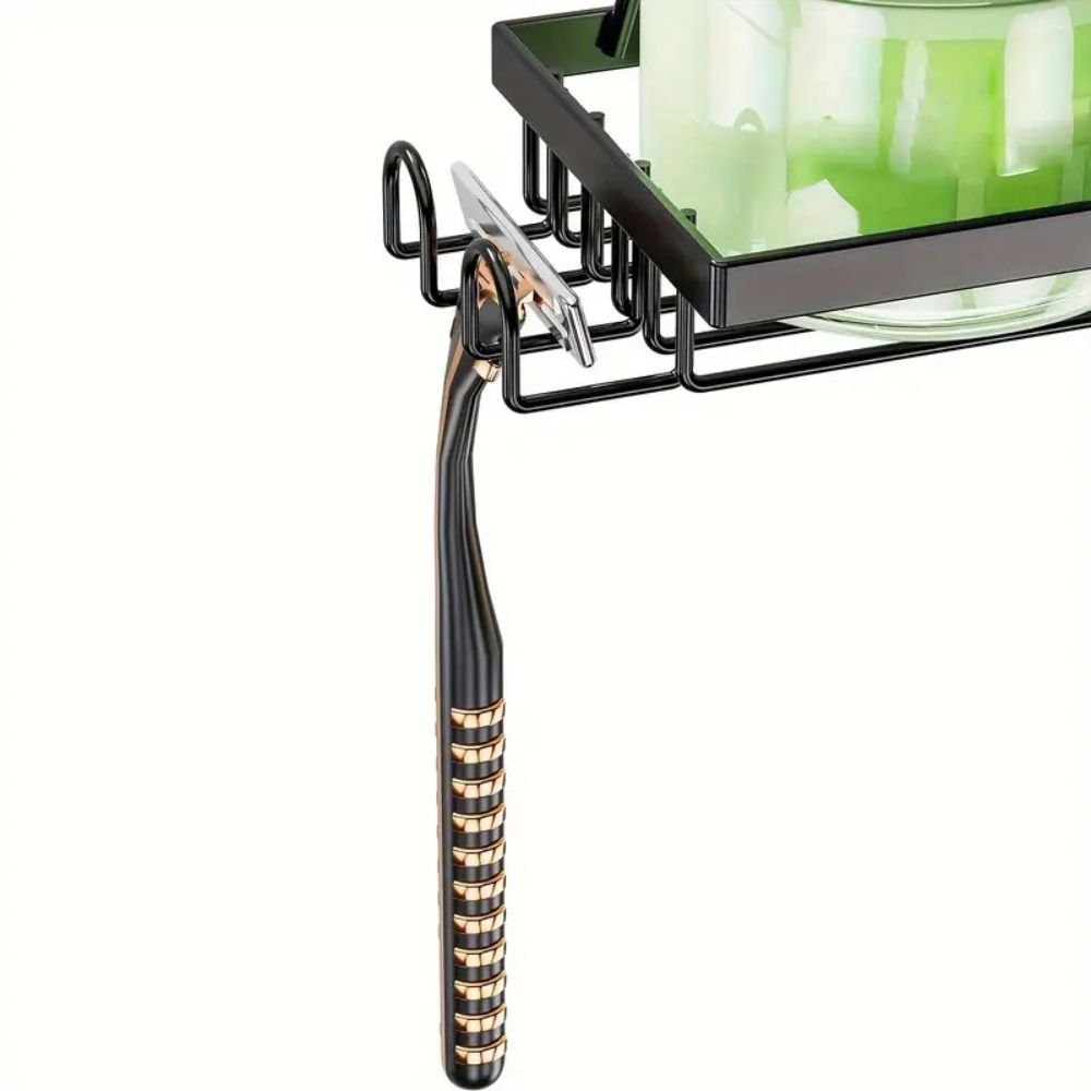 Wall - Mounted Bathroom Accessory Rack, Steel with Open Shelves - Home by Lorena