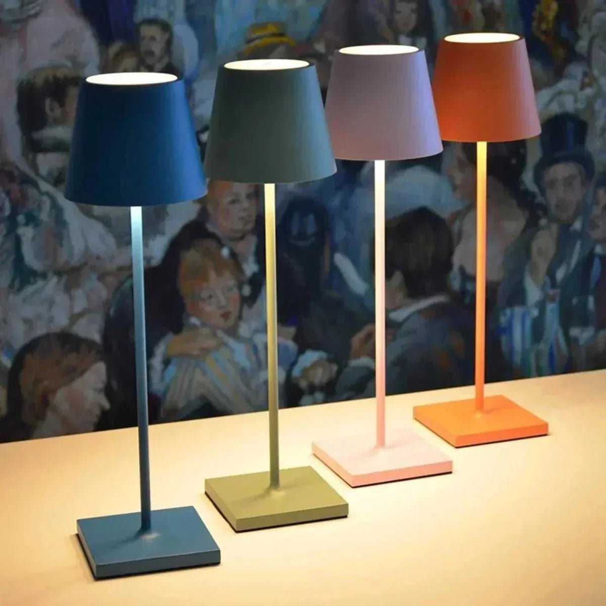Wireless Table Lamp with Adjustable Brightness, USB Rechargeable - Home by Lorena