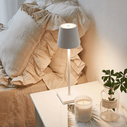 Wireless Table Lamp with Adjustable Brightness, USB Rechargeable - Home by Lorena